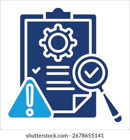 Icono de evaluación de riesgos para el diseño