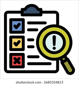 Icono de evaluación de riesgos para el diseño