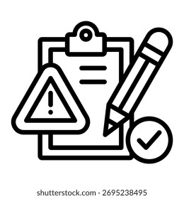 Icono de evaluación de riesgos para el diseño