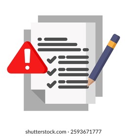 Risk Assessment Icon in Flat Color Style. Simple Vector Design. Simple Vector Flat Icon