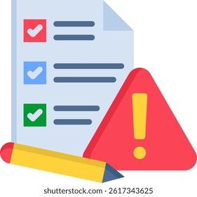 Risk Assessment Icon Flat Vector Illustration