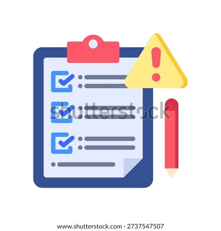 Risk Assessment Icon Flat Vector Illustration
