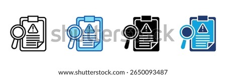 Risk Assessment icon Multi Style Vector Illustration