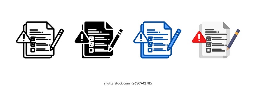Conjunto de iconos de evaluación de riesgos Paquete. Colección de iconos de estilo múltiple perfecta para Sitios web, App y presentaciones. Colección de icono de Vector simple