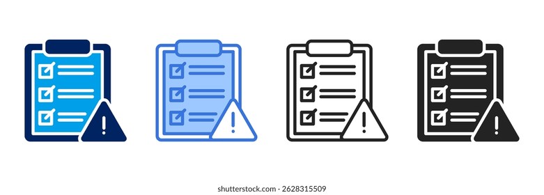 Conjunto de iconos de evaluación de riesgos Colección de estilo diferente