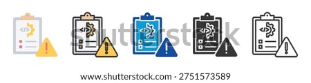 risk assessment icon set multi style various collection