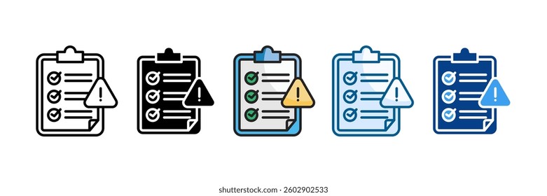 Risk Assessment Icon Set Multiple Style Collection