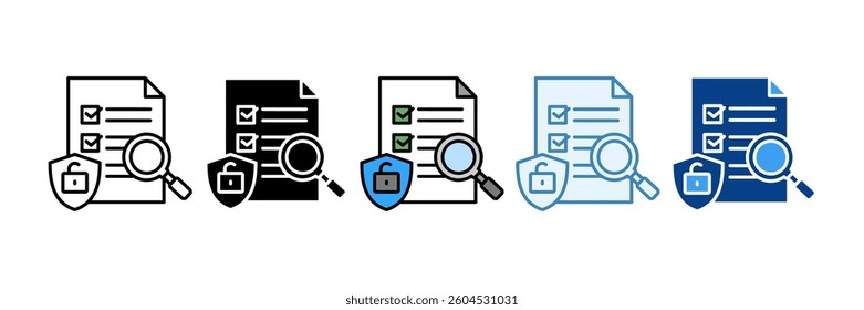 Risk Assessment Icon Set Multiple Style Collection