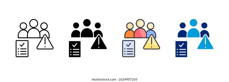 Risk Assessment Icon Set Multiple Style Collection