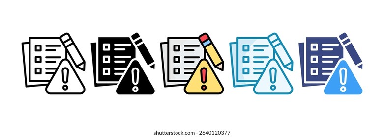 Risk Assessment Icon Set Multiple Style Collection