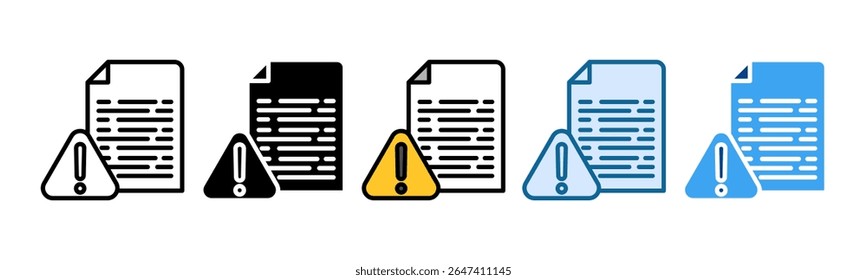 Risk Assessment Icon Set Multiple Style Collection
