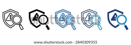 Risk Assessment icon set multiple style collection