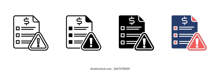 Icono de evaluación de riesgos colección de varios estilos