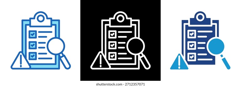 Icono de evaluación de riesgos Ilustración vectorial triplestyle
