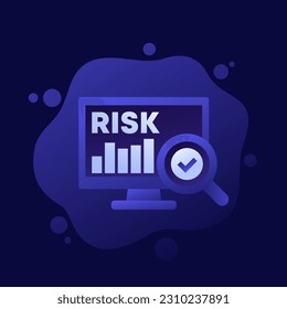 risk assessment icon, vector design