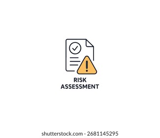 Ilustración de diseño de Vector de ícono de evaluación de riesgos