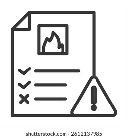 Risk Assessment Icon Vector Illustration Outline