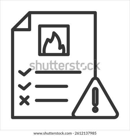 Risk Assessment Icon Vector Illustration Outline