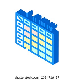 risk assessment isometric icon vector. risk assessment sign. isolated symbol illustration
