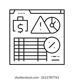 risk assessment line icon vector. risk assessment sign. isolated contour symbol black illustration