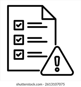 Risk Assessment Line Icon Vector Illustration