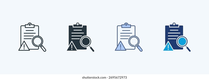 Risk Assessment Multiple Style Icon Collection