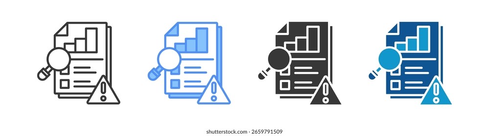 Coleção de Conjuntos de Ícones Multiestilo de Avaliação de Riscos