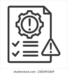 Risk Assessment Outline Icon Vector Illustration