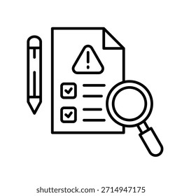 Ilustración vectorial de iconos de esquema de evaluación de riesgos