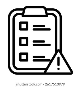Risk Assessment Vector Line Icon Design