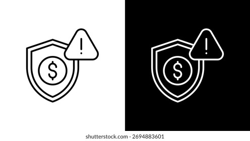 Evaluación de riesgos Diseño de conjunto de iconos blancos