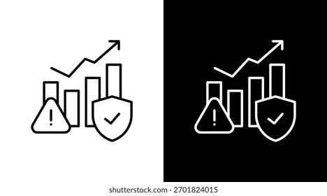 Risk Assessment White Icon Set Design