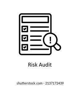 Risk Audit Vector Outline Symbole für Ihre digitalen oder gedruckten Projekte.
