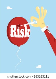 Risk Balloon Vector Cartoon Business Stock Vector (Royalty Free ...