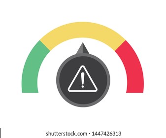 Risk Barometer / Speedometer  - High Detailed Isolated Vector Illustration