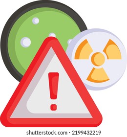 Risk Biological Activity vector color icon design, Biochemistry symbol, Biotechnology and Biochemical Sign, Science and engineering stock illustration, Microbiological and Pathological Waste Concept