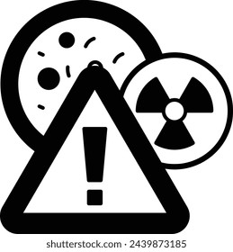 Risk Biological Activityvector outline design, Biochemistry symbol, Biological processes Sign, bioscience and engineering stock illustration, Microbiological and Pathological Waste Concept