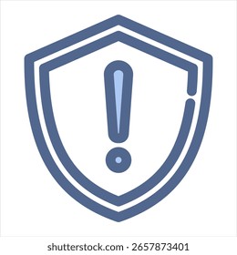 Ilustración vectorial del icono azul de riesgo