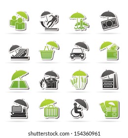 Risk and business icons - vector icon set