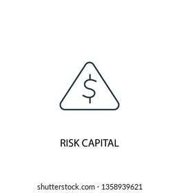 Risk Capital concept line icon. Simple element illustration. Risk Capital concept outline symbol design. Can be used for web and mobile UI/UX