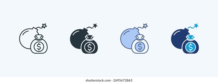 Capital de riesgo Icono de estilo múltiple Colección