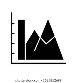 Risk chart silhouette vector art illustration