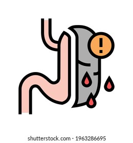 risk of complications, severe bleeding color icon vector. risk of complications, severe bleeding sign. isolated symbol illustration
