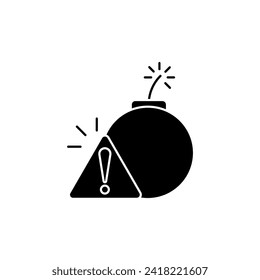 risk concept line icon. Simple element illustration. risk concept outline symbol design.