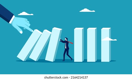 Risk control. Help or consult in doing business. business concept vector illustration