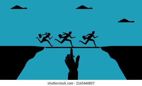  Risk control. Help or consult in doing business. business concept vector illustration