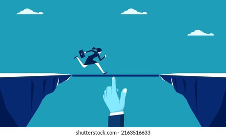 Risk control. Helping or consulting in business. business concept vector illustration