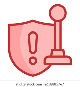 Elemento de icono de control de riesgo para diseño