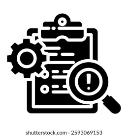 Risk Control Icon in Glyph Style. Simple Vector Design. Simple Vector Glyph Icon