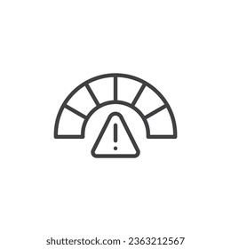 Icono de línea de control de riesgos. signo de estilo lineal para concepto móvil y diseño web. Icono de vector de contorno de panel de riesgo. Símbolo, ilustración del logotipo. Gráficos vectoriales